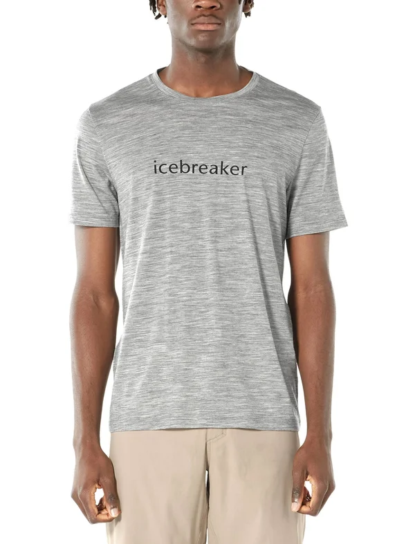 Icebreaker Tech Lite SS Crewe Icebreaker Wordmark - Men's