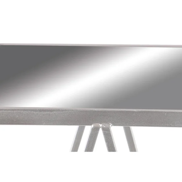Classy Metal Side Table with Mirror - Set of 2
