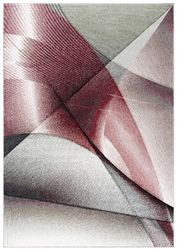 Safavieh Hollywood Rug Collection HLW715Q - Grey - Red - 2&-3x22 x 8&