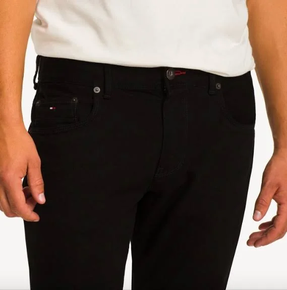 Tommy Hilfiger Stretch Straight Fit Jeans, Black