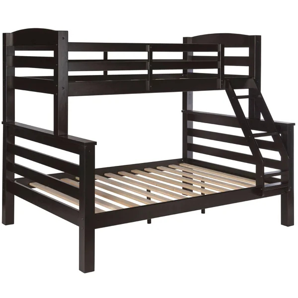 Powell Levi Twin Full Bunk Bed - Black, 81" x 58