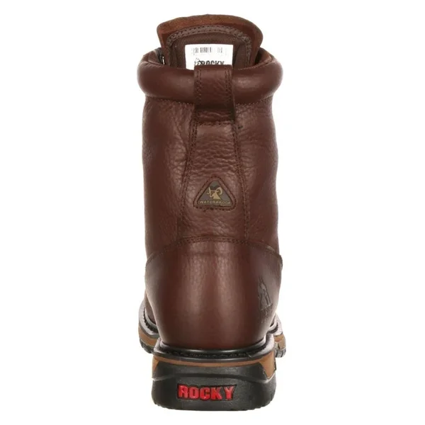 Rocky Original Ride Steel Toe Waterproof Lacer Men's Brown Boot 13 M