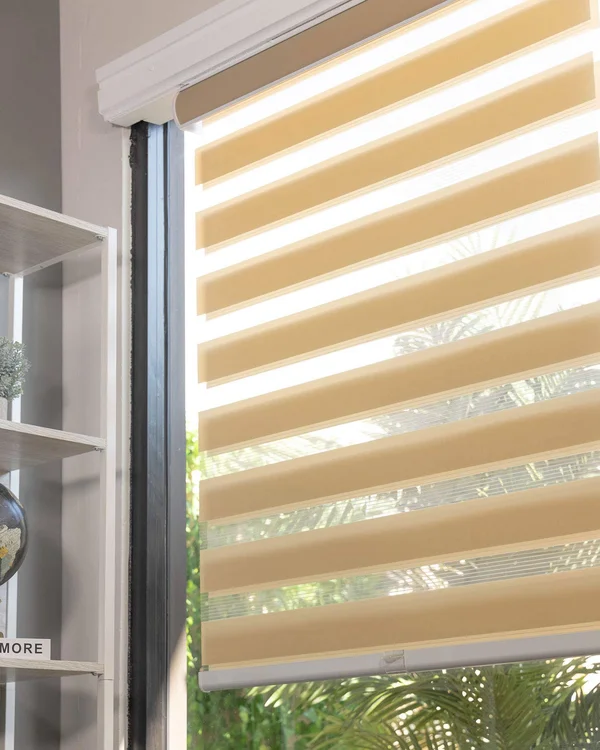 Chicology Everyday Cordless Zebra Shades - Light Filtering - 67x22W x 72x22H - Basic Pearl