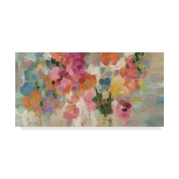 Trademark Fine Art 'Colorful Garden I Crop' Canvas Art by Silvia Vassileva - White