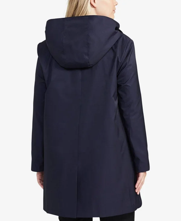 Lauren Ralph Lauren Plus Size Hooded Trench Coat, Created for Macy's - Hunter