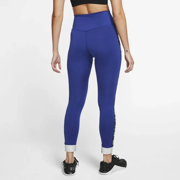Nike One Icon Clash Cuff 7/8 Tights Deep Royal Blue/Metallic Silver/Black Xs