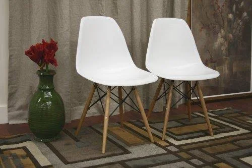 Baxton Studio Judy Dark Brown Modern Dining Chair (Set of 2)