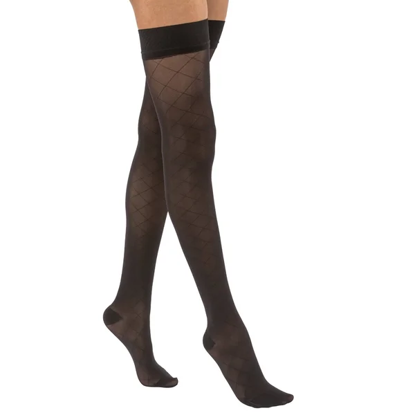 Jobst - Ultrasheer Diamond Pattern, 15-20 mmHg, Thigh High Closed