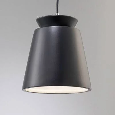 Koehler 1 - Light Single Cone Pendant George Oliver Finish: Polished Chrome, Shade Color: Midnight Sky