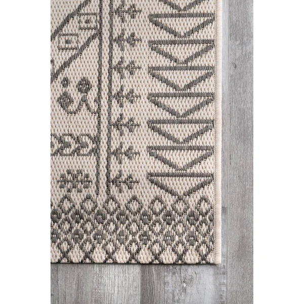nuLOOM Kandace Outdoor Ivory 10 ft. x 13 ft. Area Rug