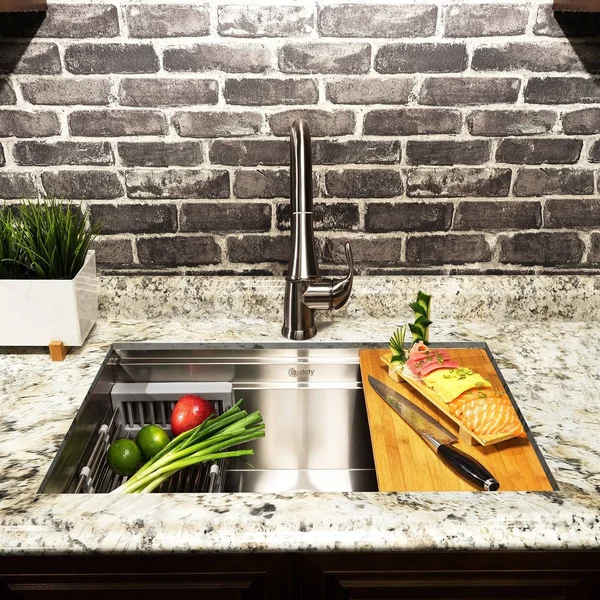 AKDY 30 inchx18 inchx9 inch Undermount Handmade Stainless Steel Kitchen Sink