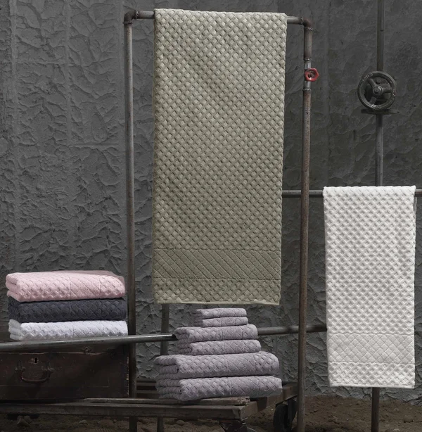Enchante Home Glossy Turkish Cotton Towel Set of 6 - Olive (Green)