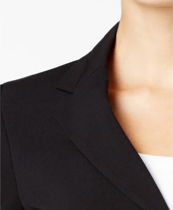 Nine West Two-Button Stretch Blazer - Black