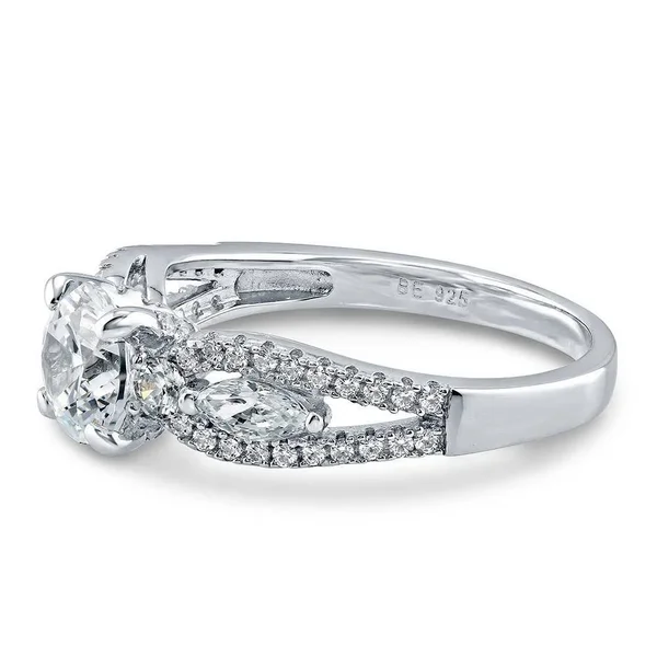 Berricle Sterling Silver Solitaire Promise Wedding Engagement Ring Made with Swarovski Zirconia Round 1.6 CTW Size 7