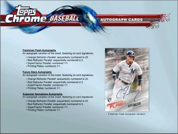 2018 Topps Chrome Baseball Blaster Box (Sealed)