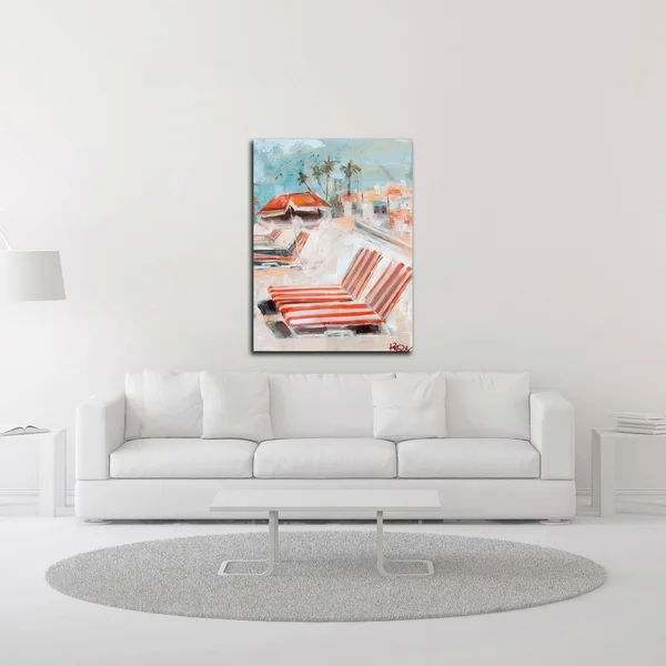 Tangletown Fine Art 32x22 x 24x22 The Lounge by Kym De Los Reyes Print on Canvas