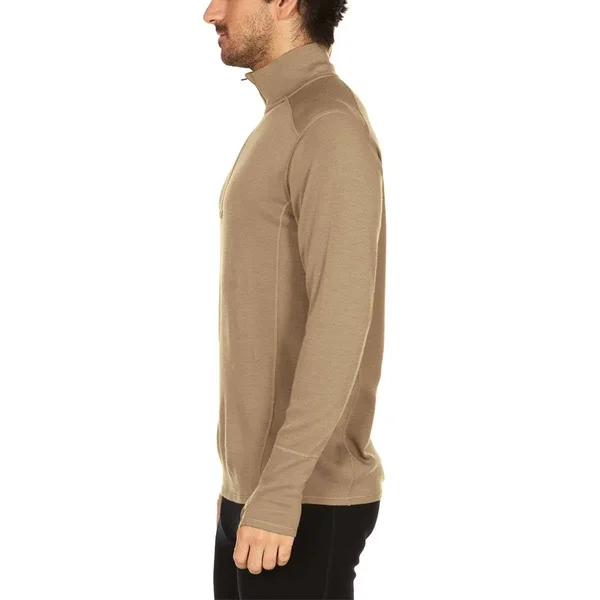 Minus33 Merino Wool Clothing Isolation Men's Midweight Wool 1/4 Zip Blaze Orange, M