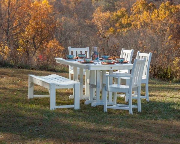 POLYWOOD Nautical 37x22 x 72x22 Dining Table - Mahogany