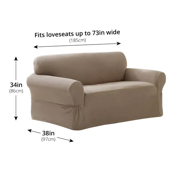 Pixel Stretch 1 Piece Loveseat Furniture Cover Slipcover, Size: 34 inchh x 38 inchd x 58-73 inchw