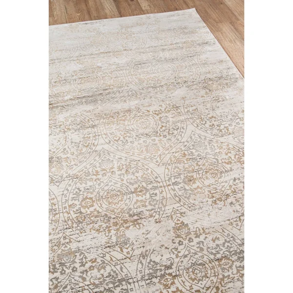 Momeni Juliet Traditional Distressed Design Area Rug (7&6x22 x 9&6x22 - Ivory)