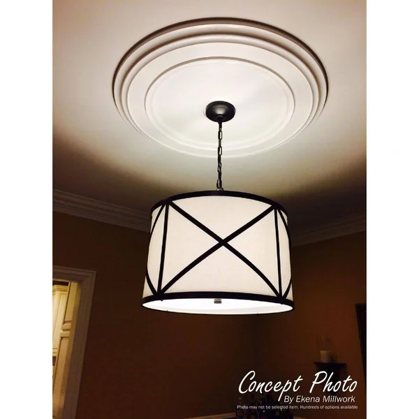 26 3/4x22OD x 3 5/8x22ID x 1 3/8x22P Elsinore Ceiling Medallion (Fits Canopies Up to 3 5/8x22), Hand-Painted Stone Hearth