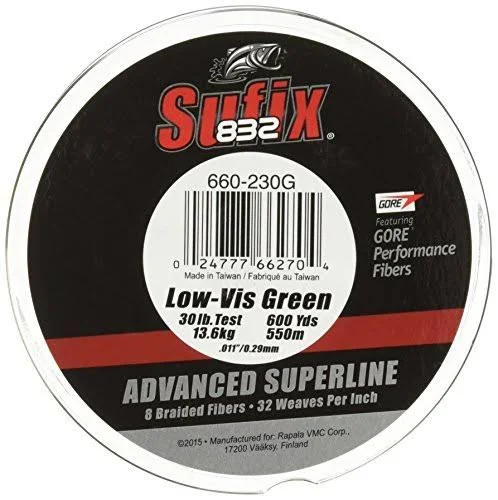 Sufix 832 Braid Line-600 Yards (Green 20-Pound)