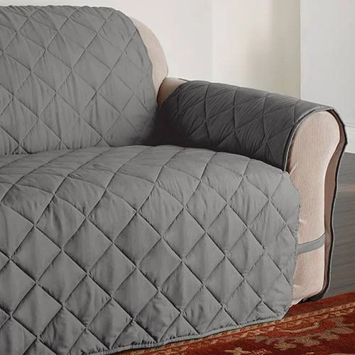 Innovative Textile Solutions Microfiber Solid Ultimate Loveseat Furniture Protector Slipcover - Gray, 132 x 98.5"