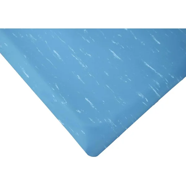 Rhino Anti-Fatigue Mats Marbleized Tile Top Blue 2 ft. x 27 ft. x 7/8 in. Anti-Fatigue Commercial Mat