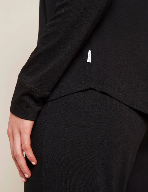 Goodnight Raglan Sleep Top L - Black