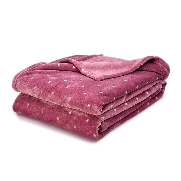 Metallic Polka Dot Print Fleece Throw Blanket Mauve - Twin