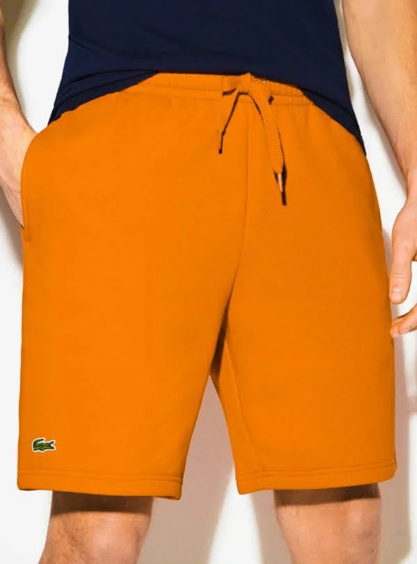 Lacoste Sport Tennis Fleece Shorts (Orange) 4XL