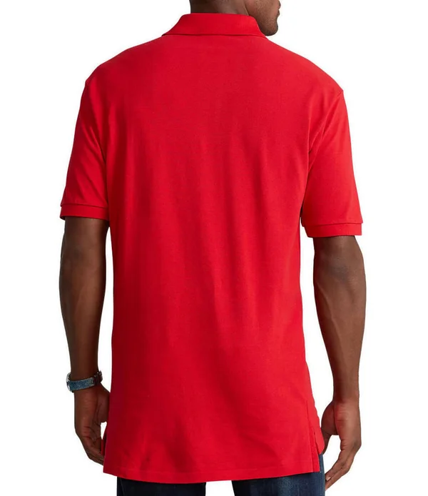 Polo Ralph Lauren Big Tall Classic-Fit Short-Sleeve Cotton Mesh Polo Shirt, Mens, 2XT, Delta Blue