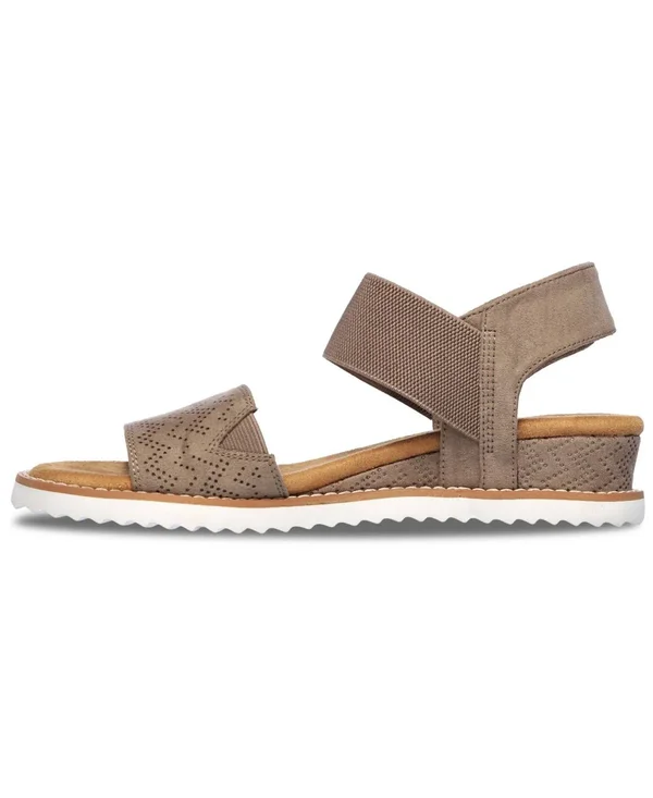 Skechers Women's Bobs Desert Kiss Slingback Sandal, Brown
