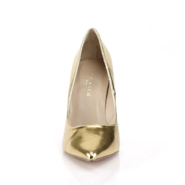 Pleaser CLASSIQUE-20, 4x22 Pointed-Toe Pump - White Patent 12