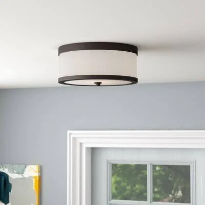 Curtin 2-Light Flush Mount Ebern Designs Fixture Finish: Venetian Bronze