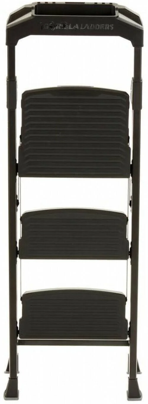 Gorilla Ladders 3-Step Pro-Grade Steel Step Stool with 300 lbs. Load Capacity Type iA Duty