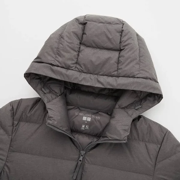 Uniqlo Women's Ultra Light Down Puffer Parka, Black, XXL