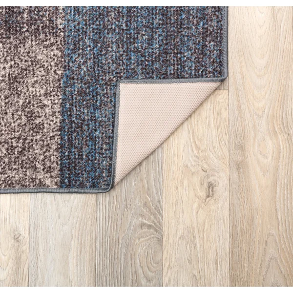 Modern Boxes Design Non-Slip (Non-Skid) Area Rug - 5&3x22 x 7&3x22 - Red