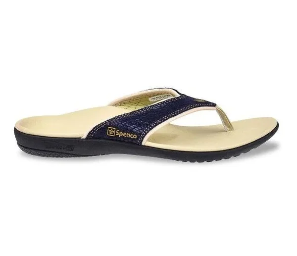 Spenco Yumi Snake Sandals - Navy, Women's 7