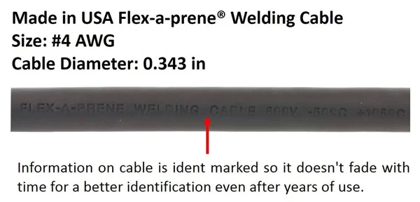 S蹵 150 Amp Welding Leads Assembly Set - Dinse 10-25 Connector - #4 AWG Cable (100 Feet each Lead)