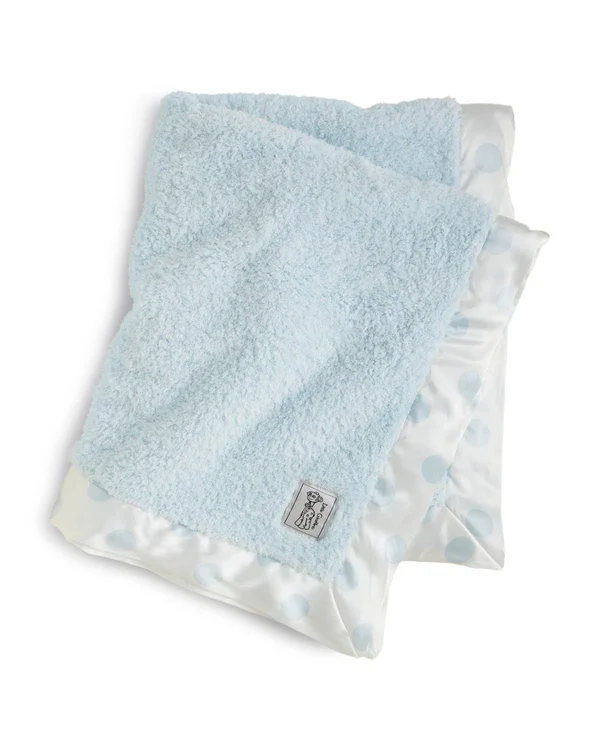 Little Giraffe Chenille New Dot Baby Blanket (Blue)
