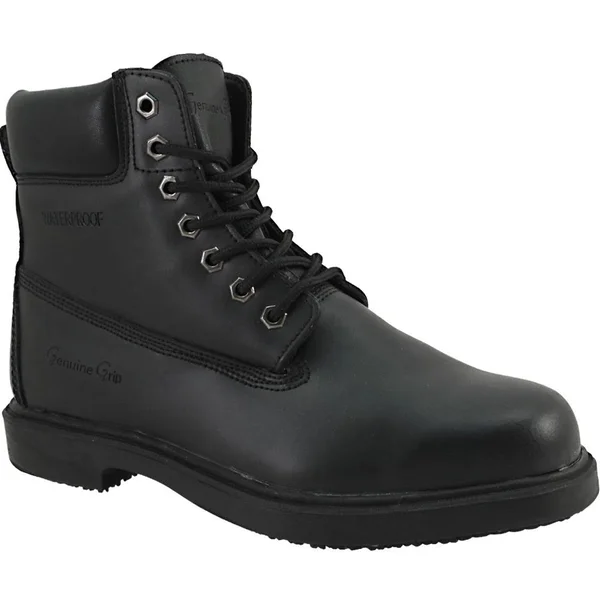 Women's Genuine Grip Footwear Slip-Resistant Waterproof Boot - Size: 5, Black