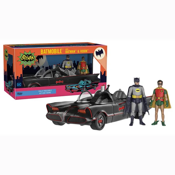 Funko DC Heroes 1966 Batmobile Vehicle with Batman & Robin Action Figure