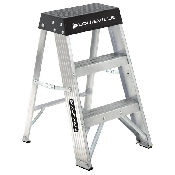 Louisville Ladder 2 ft. Aluminum Step Ladder with 300 lbs. Load Capacity Type iA Duty Rating AS3002