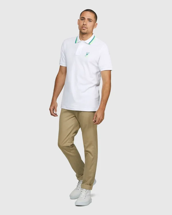 Psycho Bunny Men's Surrey Polo Shirt White 6L