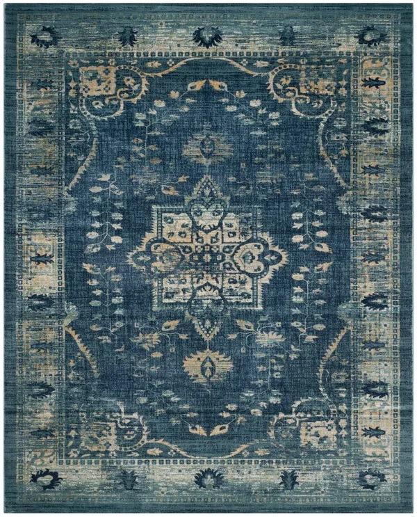 Safavieh EVK509A Evoke Navy - Gold Area Rug - 9& x 12&