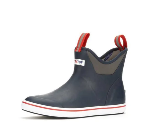 Xtratuf 6x22 Ankle Deck Boots - Men's 8 - Navy/Red