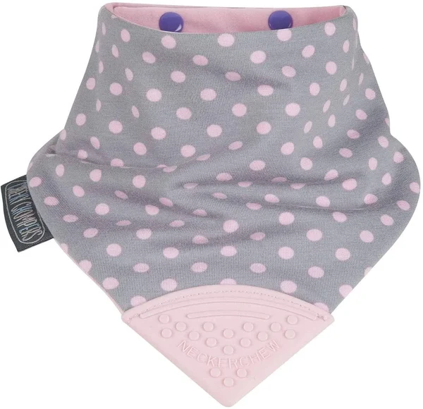 Teething Bibs for Toddlers and Babies - Bandana Style Dribble Bib with Silicone Teether - Multi Award Winning Neckerchew Design