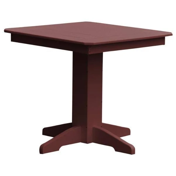 Recycled Plastic Square Dining Table 44x22, Orange