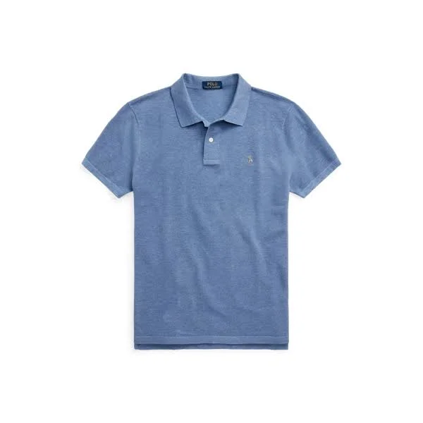 Ralph Lauren Men's The Luxe Knit Polo Shirt - Size XXL in Lattice Blue Heather